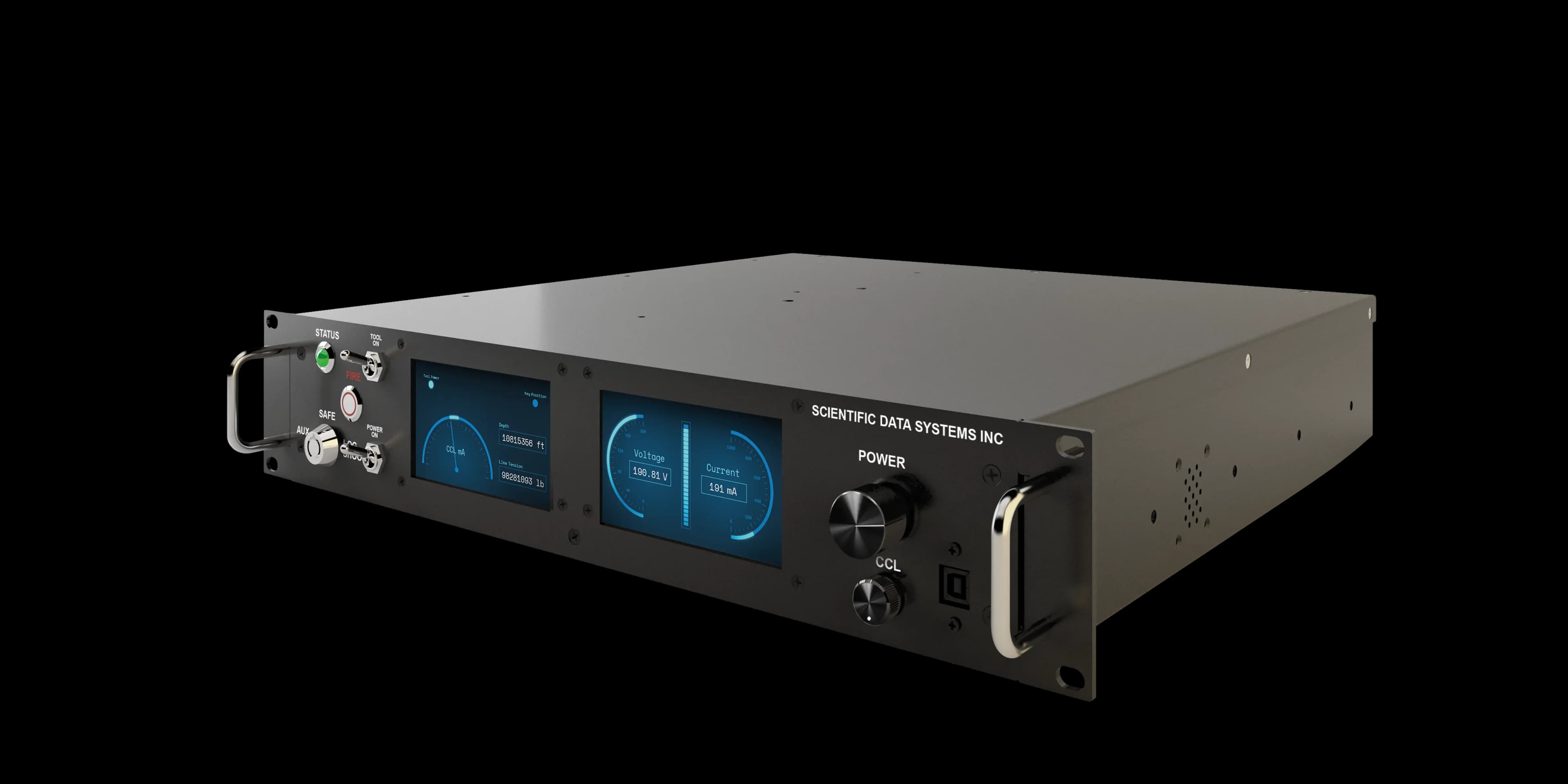 Warrior Universal Panel, flagship wireline logging and perforating control panel from Scientific Data Systems