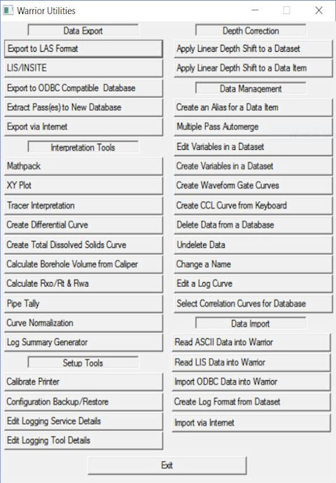 Warrior Logging System - Cased Hole Download - The software supports most  cased hole logging